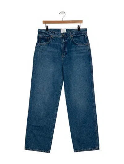 Pre-owned Reformation High-rise Wide Leg Jeans In Blue