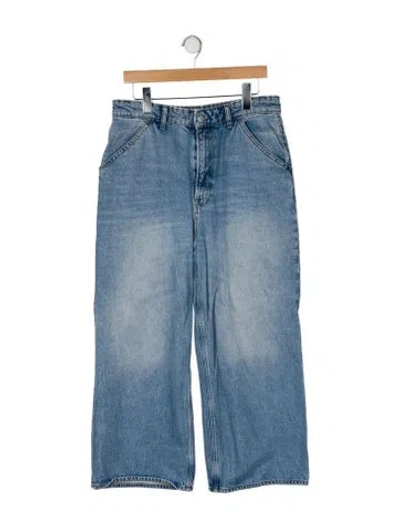 Pre-owned Reformation High-rise Wide Leg Jeans In Blue