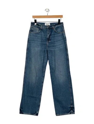 Pre-owned Reformation High-rise Wide Leg Jeans In Blue