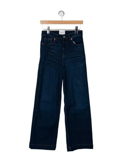 Pre-owned Reformation High-rise Wide Leg Jeans In Blue