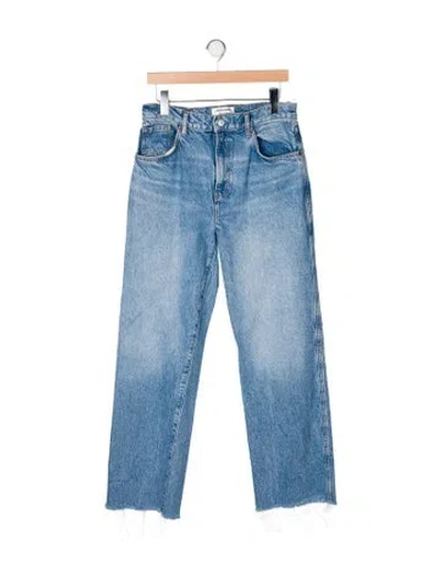 Pre-owned Reformation High-rise Wide Leg Jeans In Blue