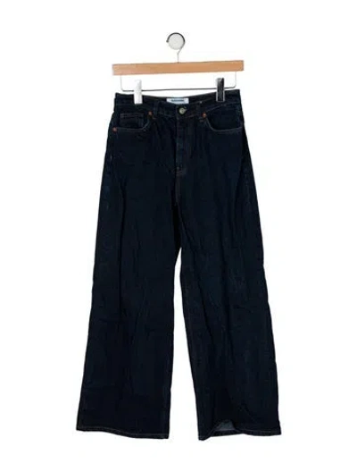 Pre-owned Reformation High-rise Wide Leg Jeans In Blue