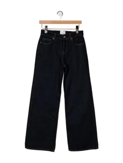 Pre-owned Reformation High-rise Wide Leg Jeans In Blue