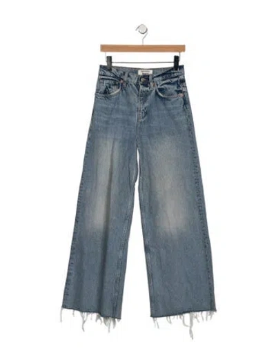 Pre-owned Reformation High-rise Wide Leg Jeans In Blue