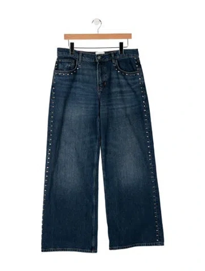 Pre-owned Reformation High-rise Wide Leg Jeans In Blue