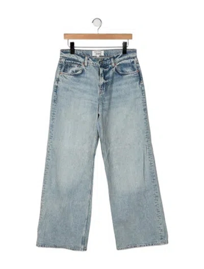 Pre-owned Reformation High-rise Wide Leg Jeans In Blue