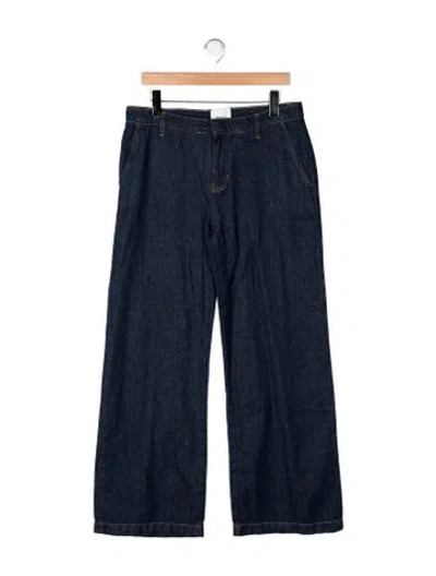 Pre-owned Reformation High-rise Wide Leg Jeans In Blue