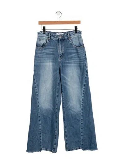 Pre-owned Reformation High-rise Wide Leg Jeans In Blue
