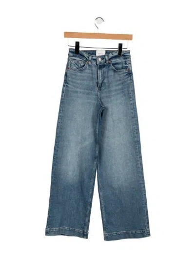 Pre-owned Reformation High-rise Wide Leg Jeans In Blue