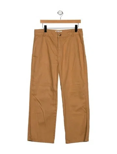 Pre-owned Reformation High-rise Wide Leg Jeans In Brown