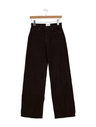 Pre-owned Reformation High-rise Wide Leg Jeans In Brown