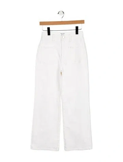 Pre-owned Reformation High-rise Wide Leg Jeans In White