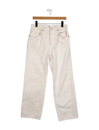 Pre-owned Reformation High-rise Wide Leg Jeans In White