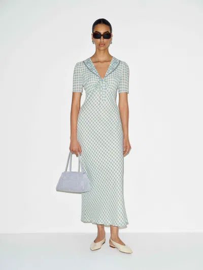 Reformation Hiroka Dress Blue 6