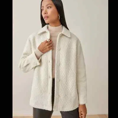 Pre-owned Reformation Hobart Jacket White
