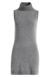 Reformation Holland Turtleneck Cashmere Blend Sweater Dress In Thunder