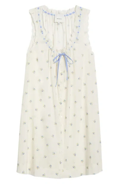 Reformation Holly Floral Print Sleep Dress In Neutral