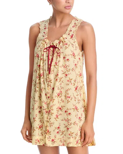 Reformation Holly Floral Print Sleep Dress In Neutral