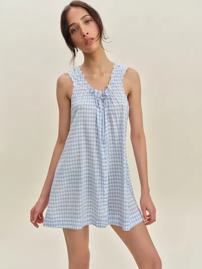 Reformation Holly Sleep Dress In Bleu