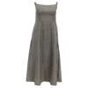 Reformation Houndstooth Print Midi Length Dress In Brown Polyester In Neutral