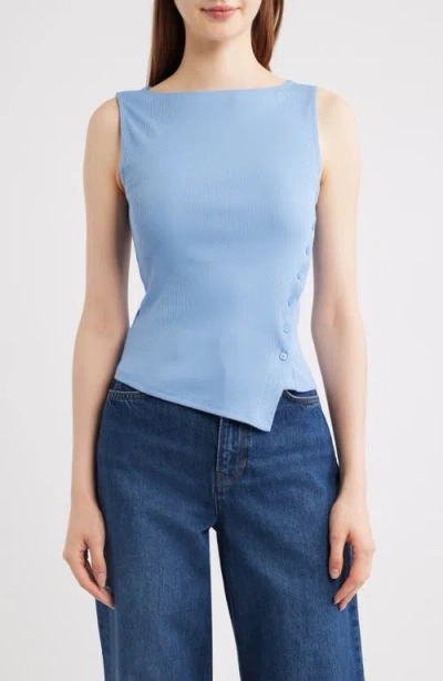 Reformation Hudson Knit Tank In Blue
