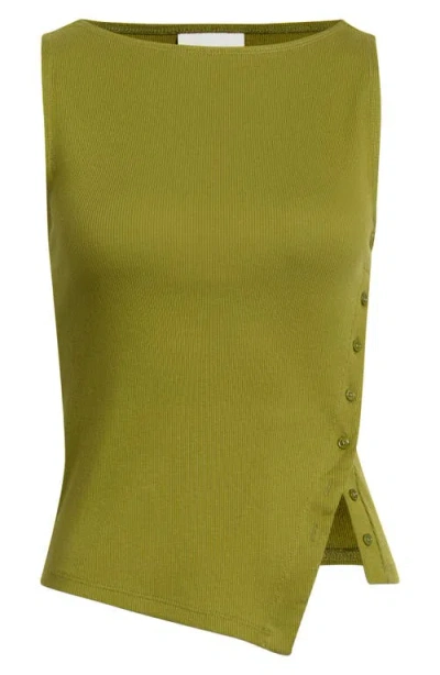 Reformation Hudson Knit Tank In Green