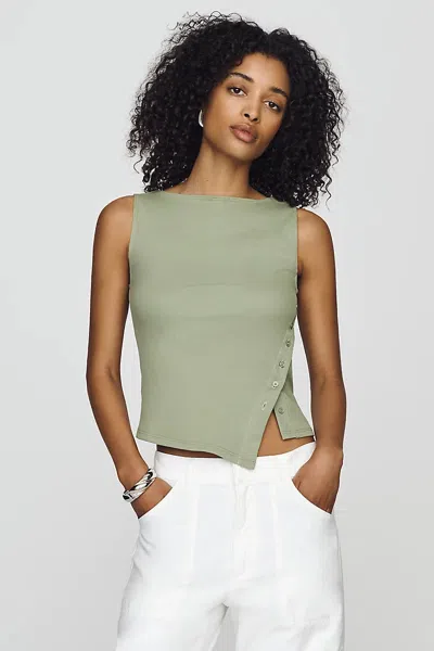 Reformation Hudson Knit Tank Top In Green