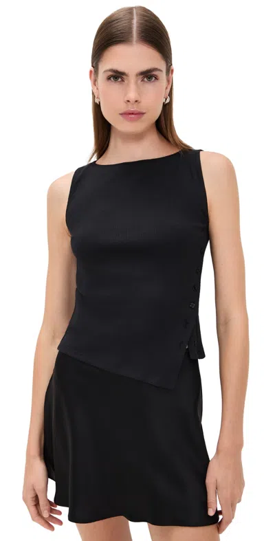 Reformation Hudson Knit Top Black