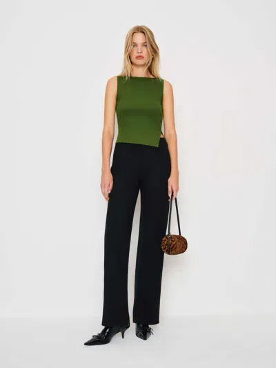 Reformation Hudson Knit Top Green Xs