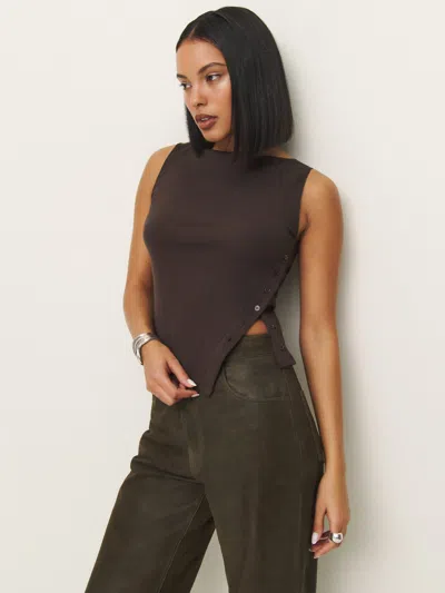 Reformation Hudson Knit Top In Mole