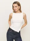 Reformation Hudson Knit Top In White