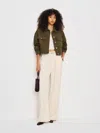 Reformation Hudson Military Twill Jacket In Green