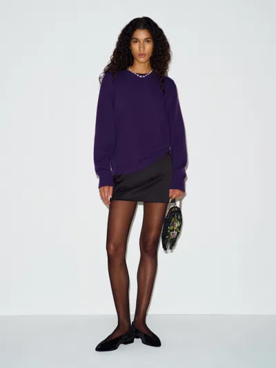 Reformation Hug Sweater Purple Large