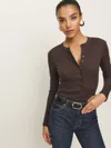 Reformation Hugh Knit Top In Mole