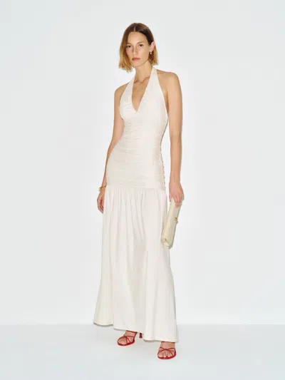 Reformation Hugo Knit Dress Ivory Xs In White