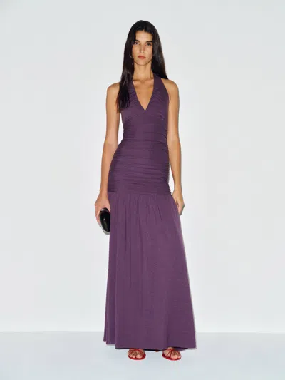Reformation Hugo Knit Dress Purple Large