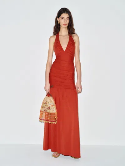 Reformation Hugo Knit Dress Red Xs
