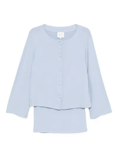 Reformation Hunter Cardigan Set In Blue