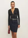 Reformation Ines Knit Top In Black