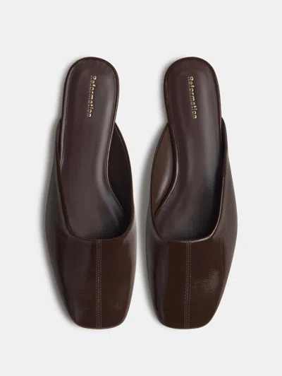 Reformation Inez Flat Mule Brown 8.5