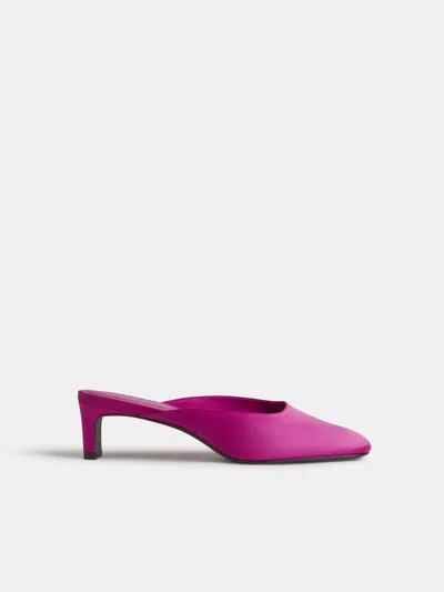 Reformation Inez Heeled Mule Pink 10.5