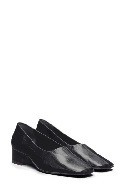 Reformation Inez Square Toe Pump In Black