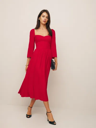 Reformation Inori Dress In Red