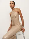 Reformation Iridessa Dress In Champagne Sequin