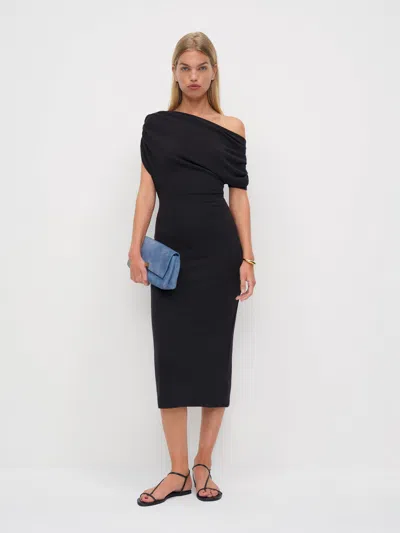 Reformation Robe En Maille Iris Noir L In Black