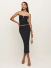 Reformation Iris Knit Skirt In Black