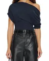 Reformation Iris Draped Top In Blue