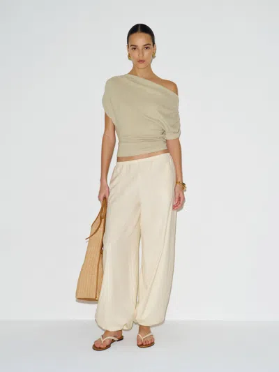 Reformation Iris Knit Top Green Xs In Neutral