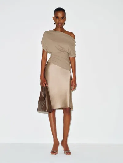 Reformation Iris Knit Top Natural Large In Neutral