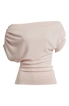 Reformation Iris One-shoulder Knit Top In Pink